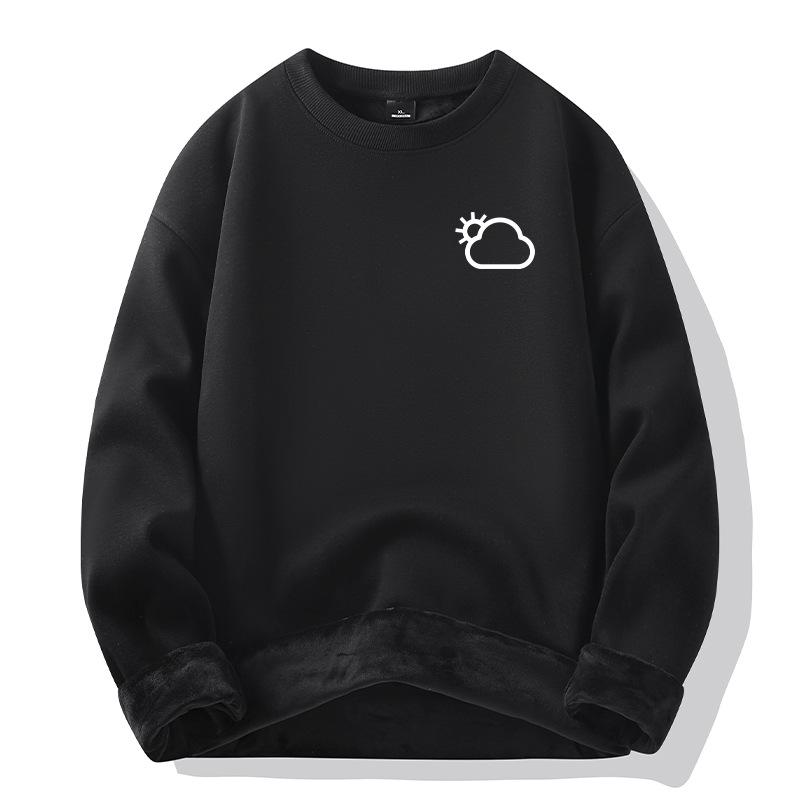 Men's Hoodie Loose Round Neck Sweatshirt Casual Hundred Sweatshirt Trendy Jacket