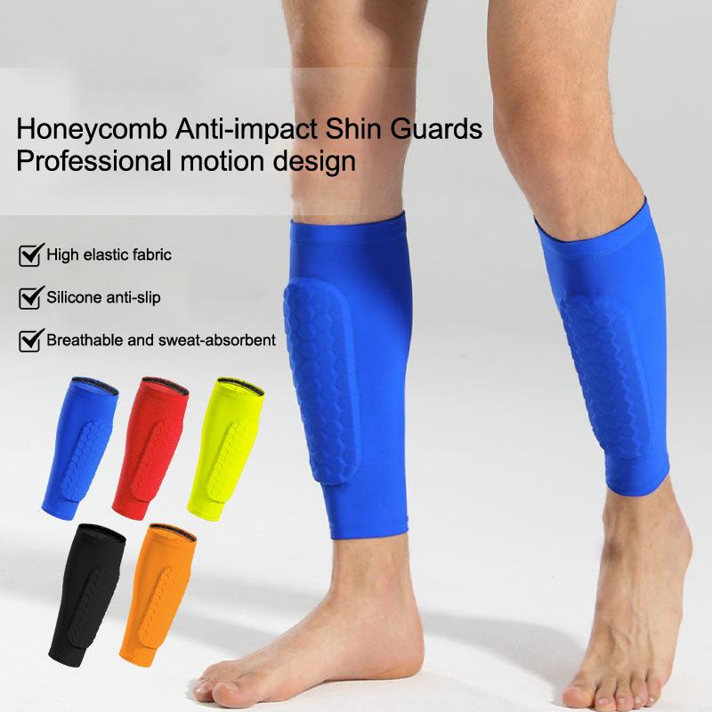 Waben-Schienbeinschoner Ski-Beinpolster Atmungsaktiv Anti-Kollision Fußball Basketball Radfahren Schützend Elastische Sport-Leggings 1 Stück