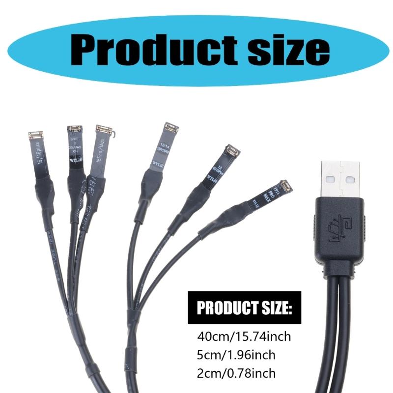 USB Power Boot Cable 3A 6 Port FPC Power Supply Test Cable Test Boot Line Motherboard Repair for 15 14 13 12
