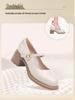 Red Dragonfly Thick-Soled Mary Janes 2025: Women's Patent Leather High Heels - Japanese Style Summer Shoes