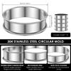 12Pcs English Muffin Rings Crumpet Rings Double Rolled Tart Ring Stainless Steel Muffin Tart Rings Mold Food Making Bakeware