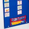 Standing Foldable Visual Schedule Chart for Kids Home School Wall Hanging with 72 Preprinted Cards 12 Star Cards Dry Erase Pen