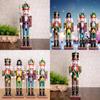 12 Zoll Bunter Holz Weihnachts-Nussknacker Soldat König Figur Spielzeug Ornamente X3UC