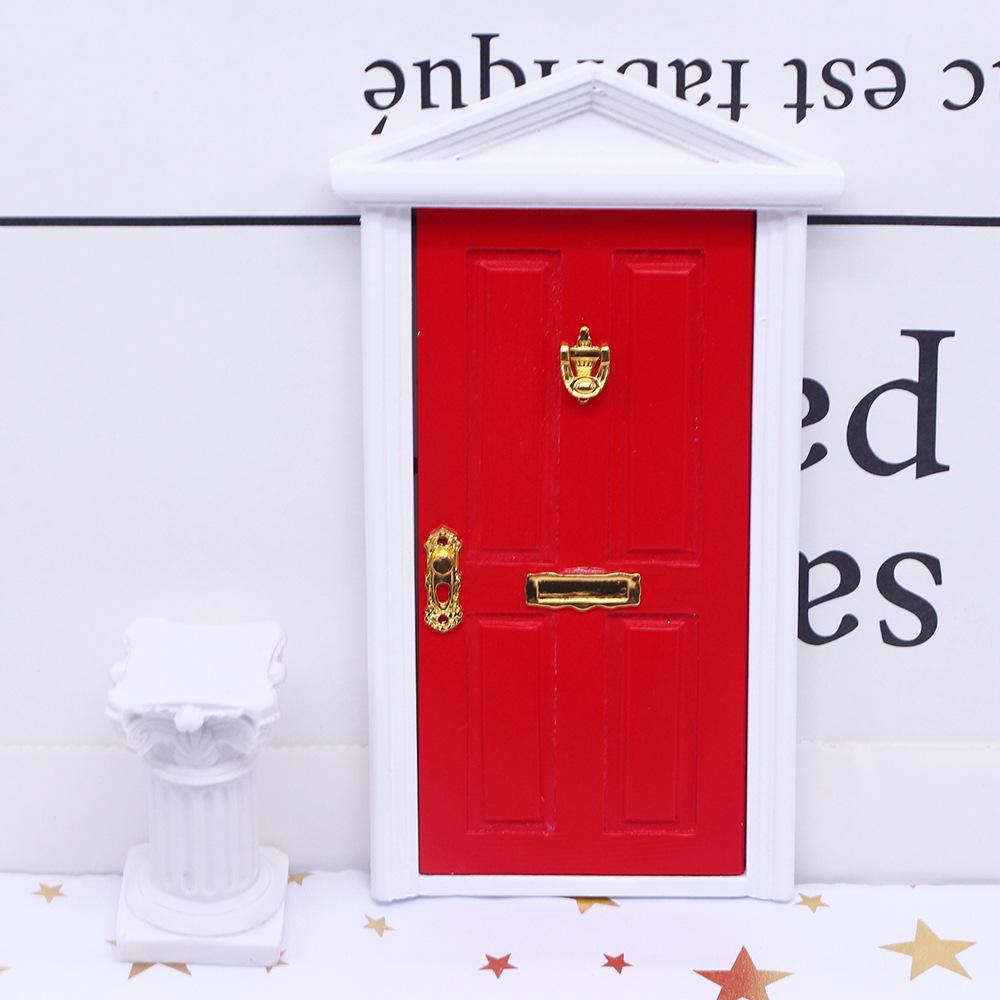 Mini Holz Elfen Tür Miniatur Simulation Möbel Modell Fee Tür Kinder Garten Szenen Dekoration Puppenhaus DIY Zubehör