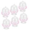 12er Set Mini Süßigkeitenbox Kuchenständer Cupcake Süßigkeiten Präsentationsplatte mit Deckel PartyzubehörRosa