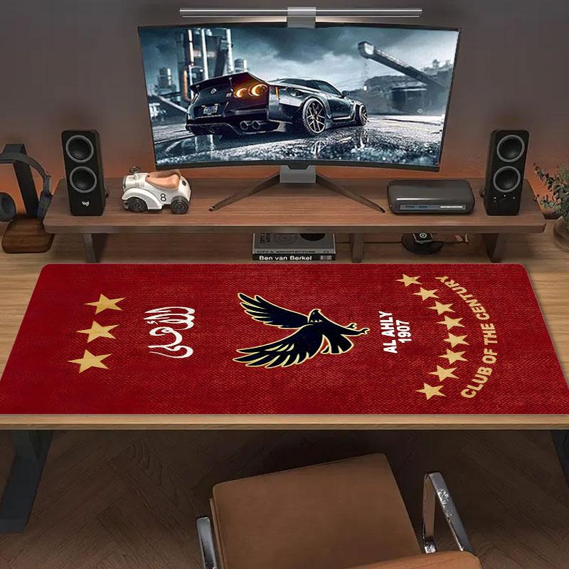 Al Ahly SC Mouse Pad, Large Gaming Desk Mat, Non-slip XXL Mousepad for Laptop & Tablet, Mini PC Playmat with Stitched Edges