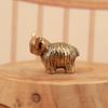 Mini Kupfer Hochlandrind Figur Miniatur Messing Hochlandrind Kleine Rinder Skulpturen für Zuhause Büro Bücherregal Mikro Landschafts Zubehör