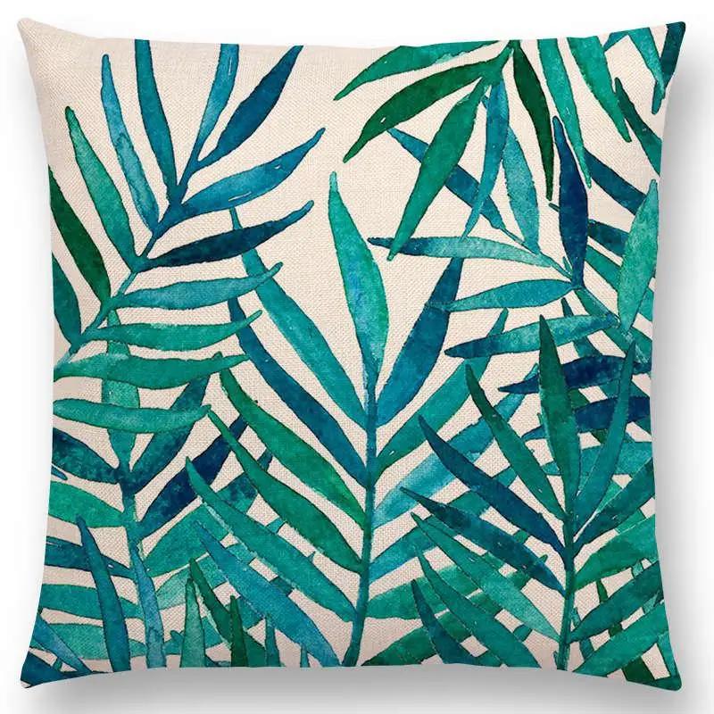 Home Decor Floral &amp; Leafy Patterns Pillow Covers Pattern Cushion Cover Suitable For Sofa Bedroom Car Pillow Cover