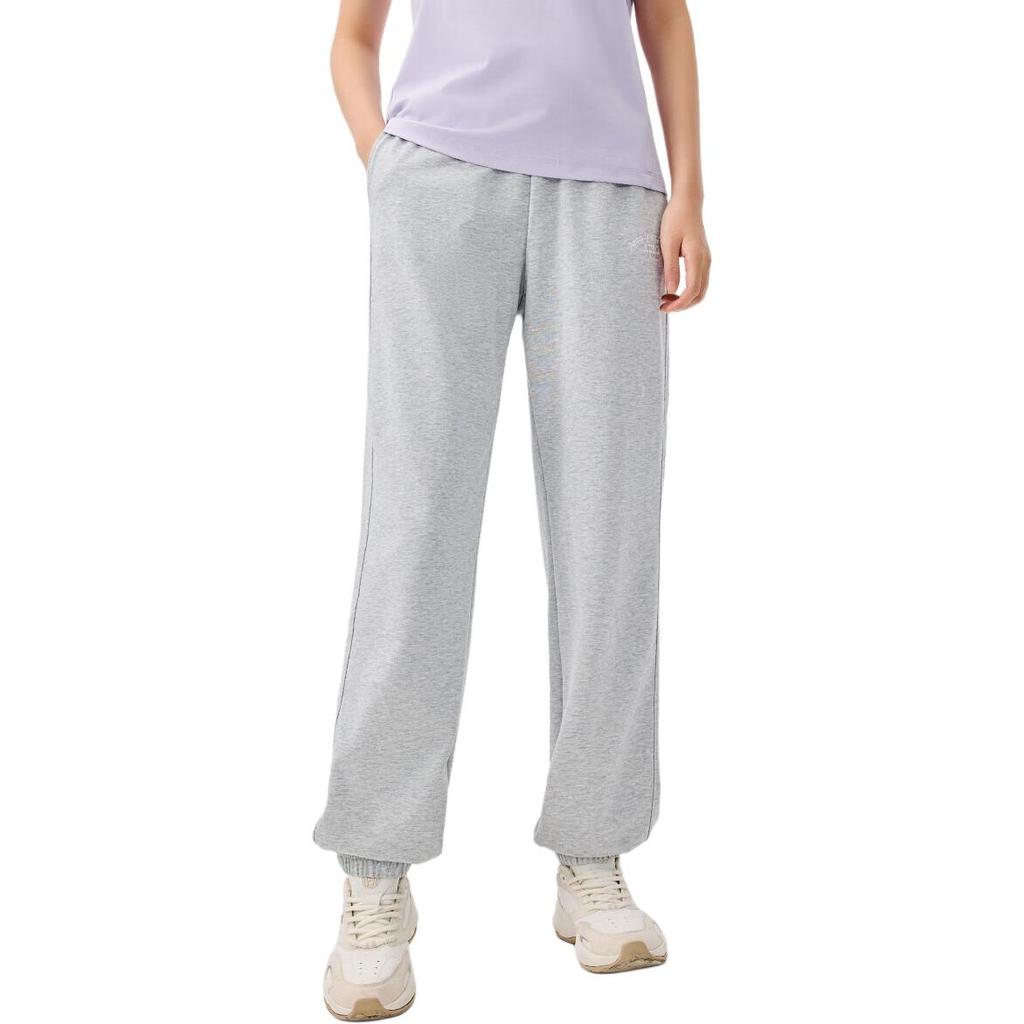 Anta Knitted Sweatpants Women's Gray Heather Gray 162428302-1