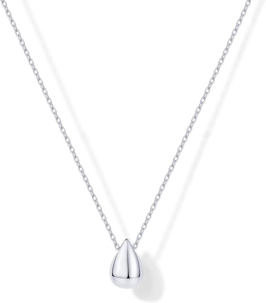 Gold/Silver Plated Pear Pendant Necklace for Women | Tear Pendant Necklaces Drop Pedant Necklace for Women Birthday Gift