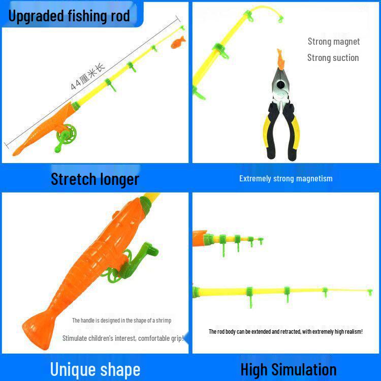 Best-Selling 40-Piece Kids' Magnetic Fishing Game Set for Water Play