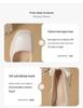 Women's Pearl Suede Mary Janes - Square Toe Chunky High Heels with Bow and Waterproof Platform