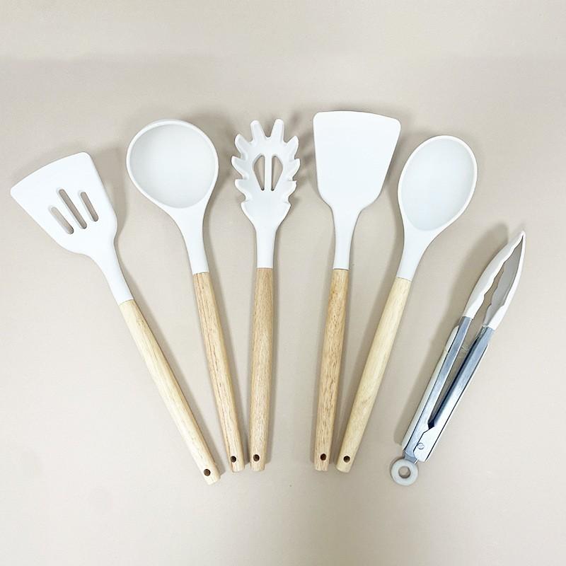 Set di utensili da cucina in silicone set da 19 pezzi padella antiaderente set per la casa coltello combinazione silicone utensili da cucina resistenti alle alte temperature