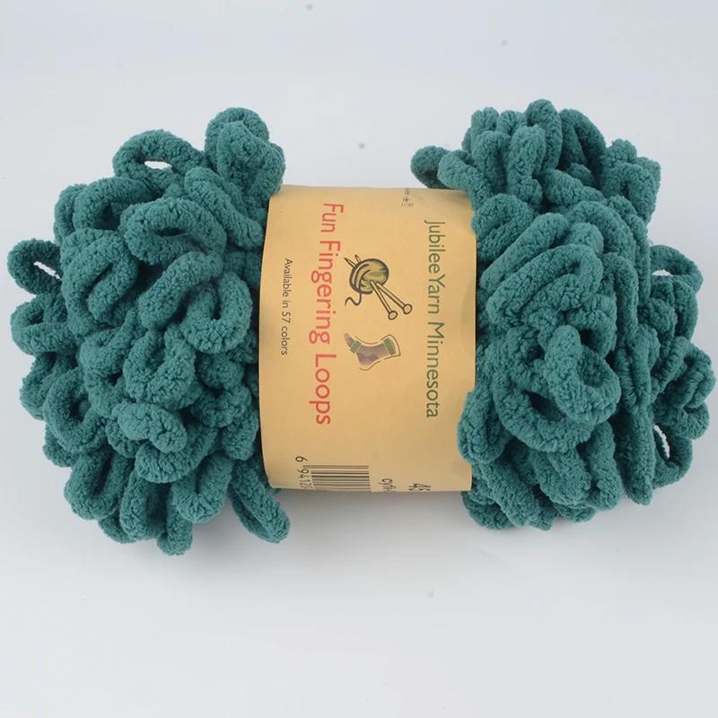 500g/Lot Hand Knitting Finger Loop Yarn Crochet Super Warm Puffy Circle Cotton Braided Rope Puffy Smart Polyester Sock Toy