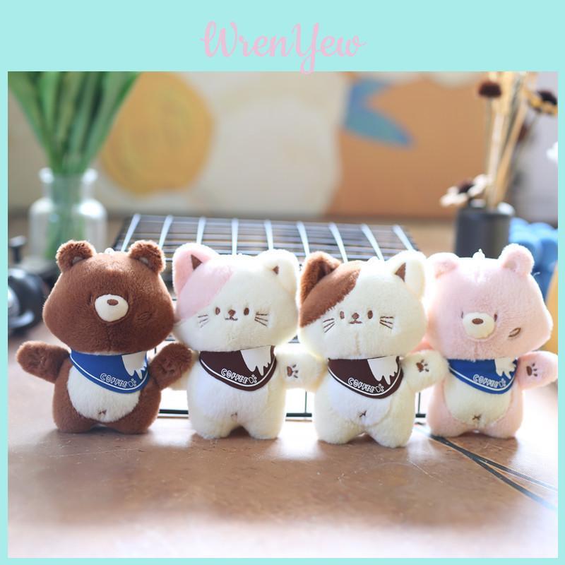 Lovable Plush Cat Keychain Cute Animal Toy Soft Stuffed Decoration