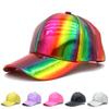 Colorful Patent Leather Curved Brim Baseball Cap Glossy Hip Hop Street Hat Trendy Brand Niche Performance Cap