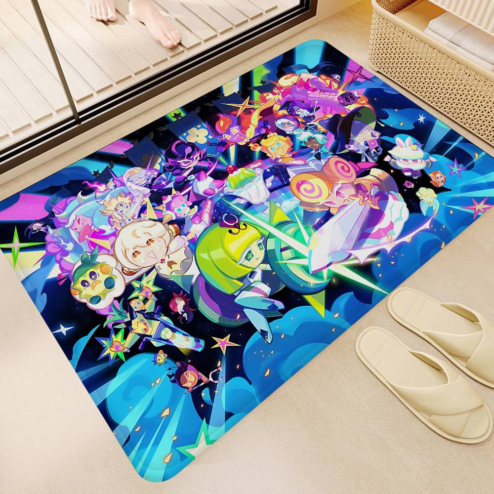 Mobile Game Cookie Run Kingdom Floor Mat INS Style Soft Bedroom Floor House Laundry Room Mat Anti-skid Household Carpets