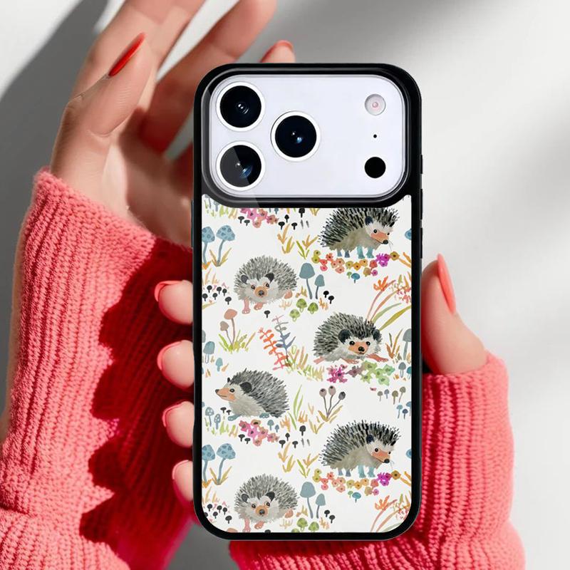 Kawaii Little hedgehog colored Phone Case for iPhone 17 16 15 14 13 Pro Max Back Cover for 12 11 Pro Coque