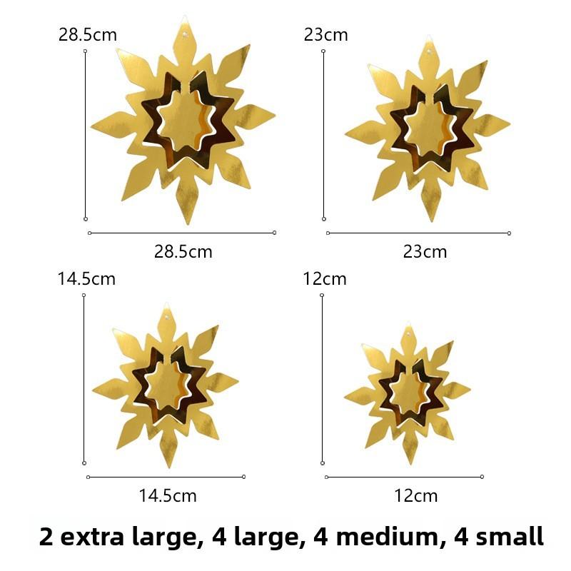 Christmas Holiday Scene Decorations Mini Snowflake Tree Star Festive Hanging Ornament