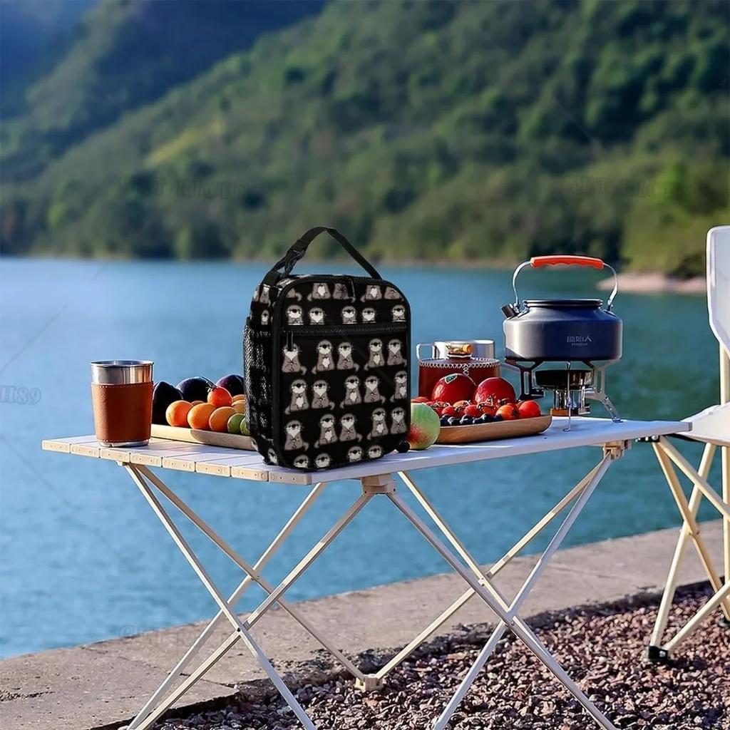 Niedliche Tiere Murmeltiere Bären Kunst Brotdose Hitzebeständiger Lunch-Organizer für Erwachsene Arbeit Reise Picknick, Tragbare Snacktasche