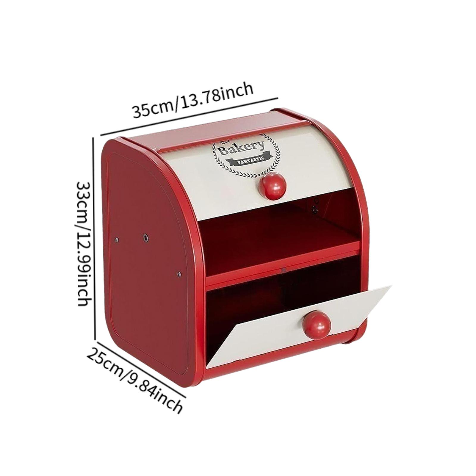 Metal Bread Box Keeper Multifunctional Desk