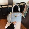 Niche Versatile Casual Hand Carry Denim Bucket Bag Women's New Retro Simple Shoulder Bag Messenger Bag