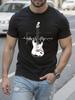 Guitar Heartbeat Graphic Tshirt Graphic Tshirt - Black Mu...