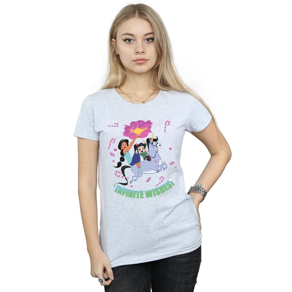 Disney Womens/Ladies Wreck It Ralph Jasmine And Vanellope Cotton T-Shirt