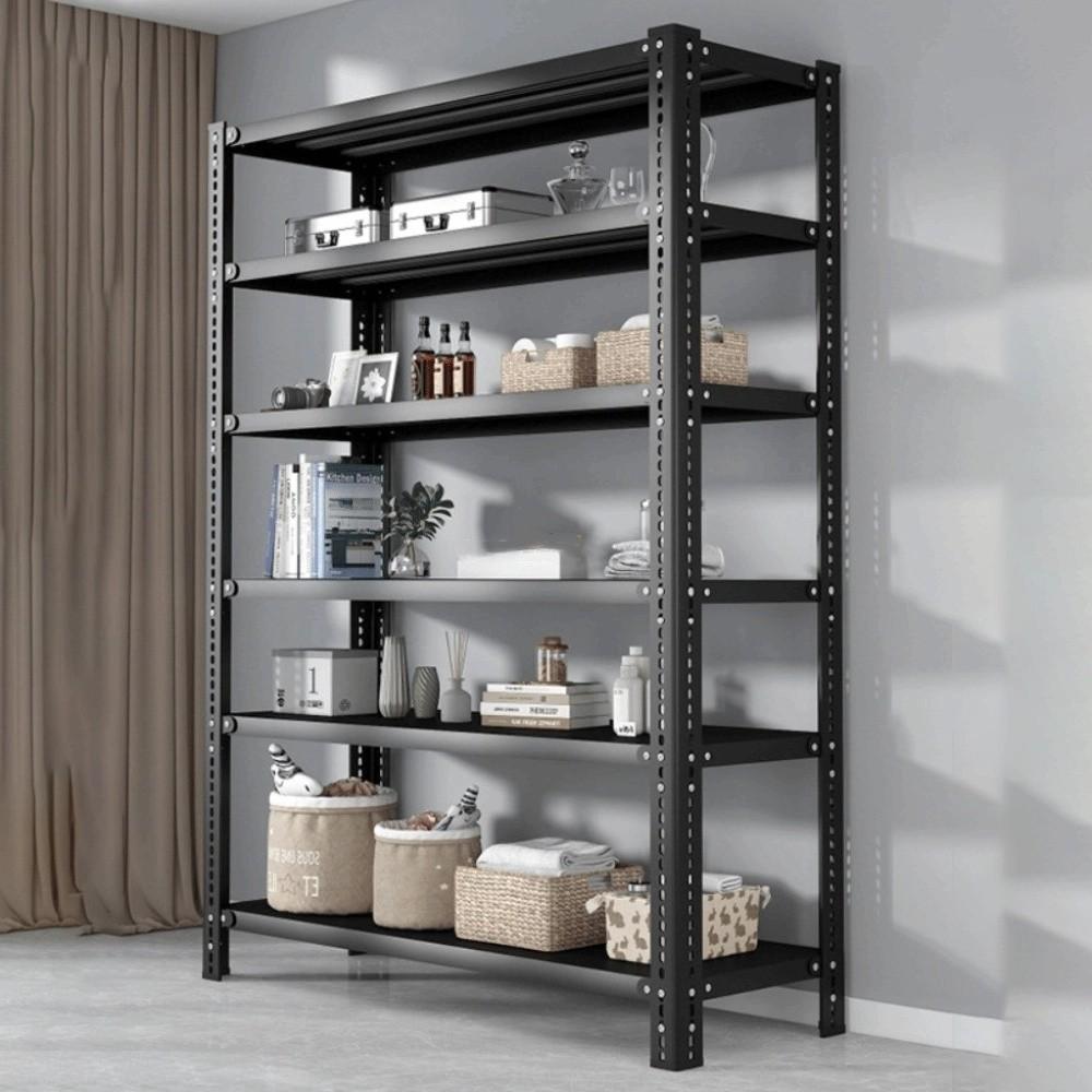 Multi-Layer Metal Rack Shelf Strong Load-Bearing Quick Installation Heavy Duty Shelving Steel Construction Storage Shelves