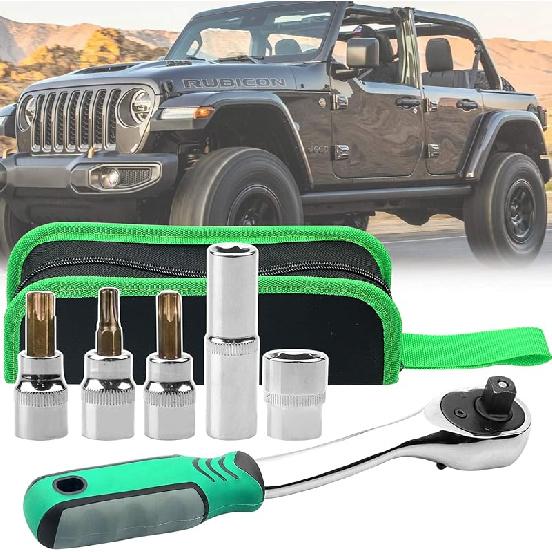 Hard Top Door Removal Torx Set Jeep Tool Kit Replace 82214166AB 68361574AB Compatible For Wrangler JL JK Gladiator Rubicon Sahara 2-4 Doors Soft Top