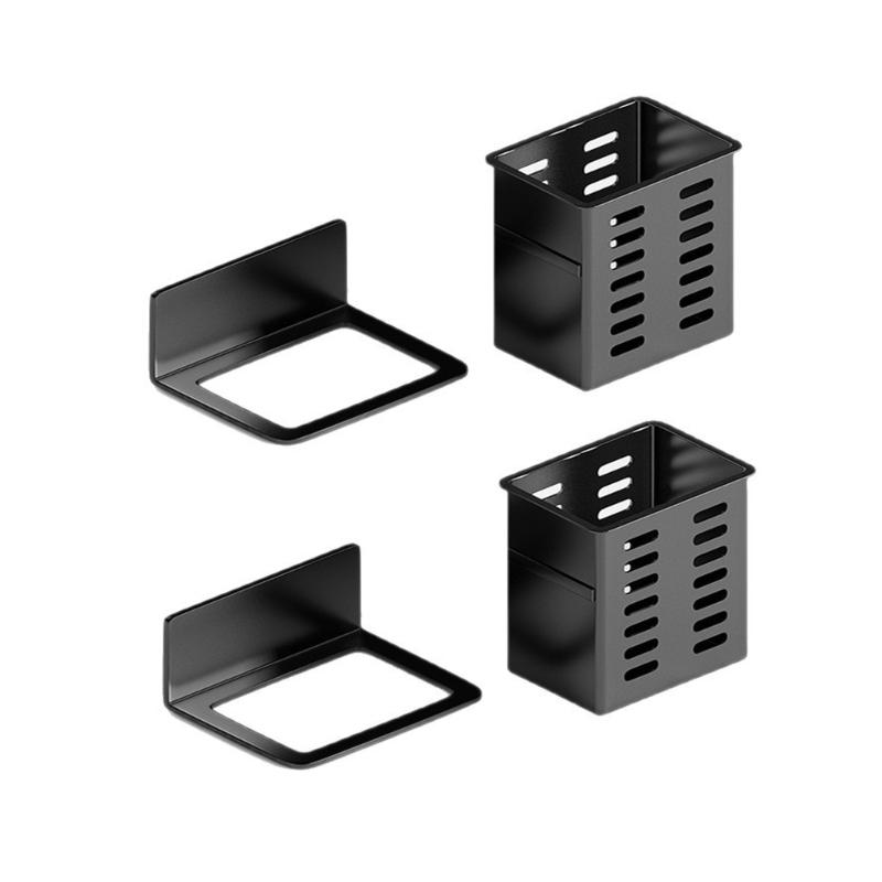 Strong Adhesive Wall Mount Chopsticks Organizers Plastic Multiple Use Rack For Utensils Brushes And Small Items