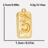 6pcs Real Gold Plated Sun Moon Star Charm Cross Stainless Steel Charms For Jewelry Making Supplies Flower Heart Handmade Pendant