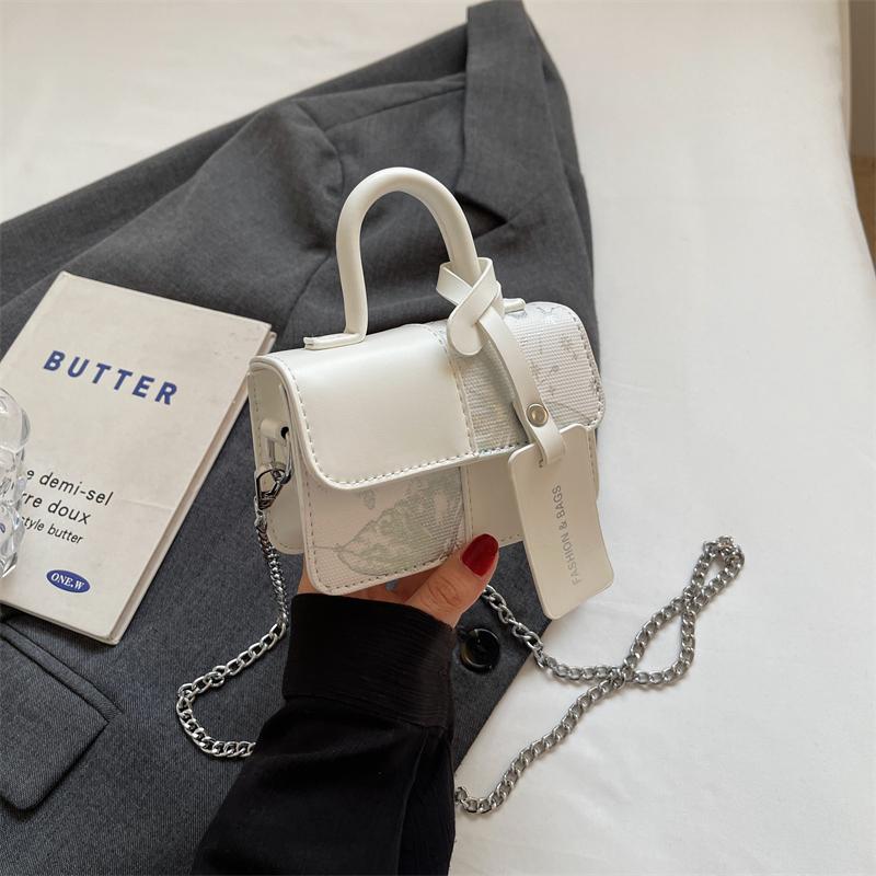 Contrast Color Women Crossbody Bags Women Fashion Bufferfly Printed Small Square Bag  Trendy Lady Handbag
