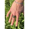Men's Silver Plated Labyrinth Model Adjustable Ring