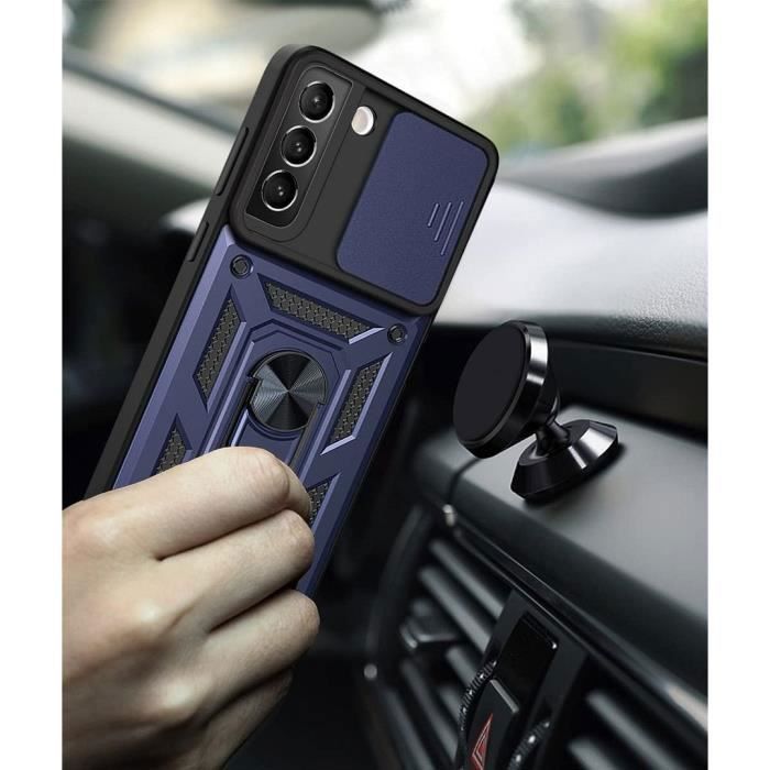 Coque de Protection - PROSHOP - Samsung S22 - Antichoc - Bleu Marine - Style Armée