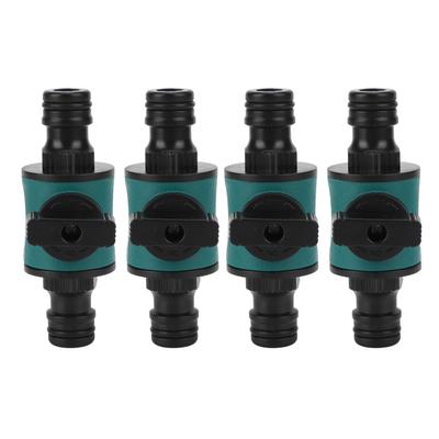 4 stücke Schlauch Schnellverbinder Kunststoff Auslaufsicher Dual Kopf Gartenschlauch Adapter für Bewässerungssystem