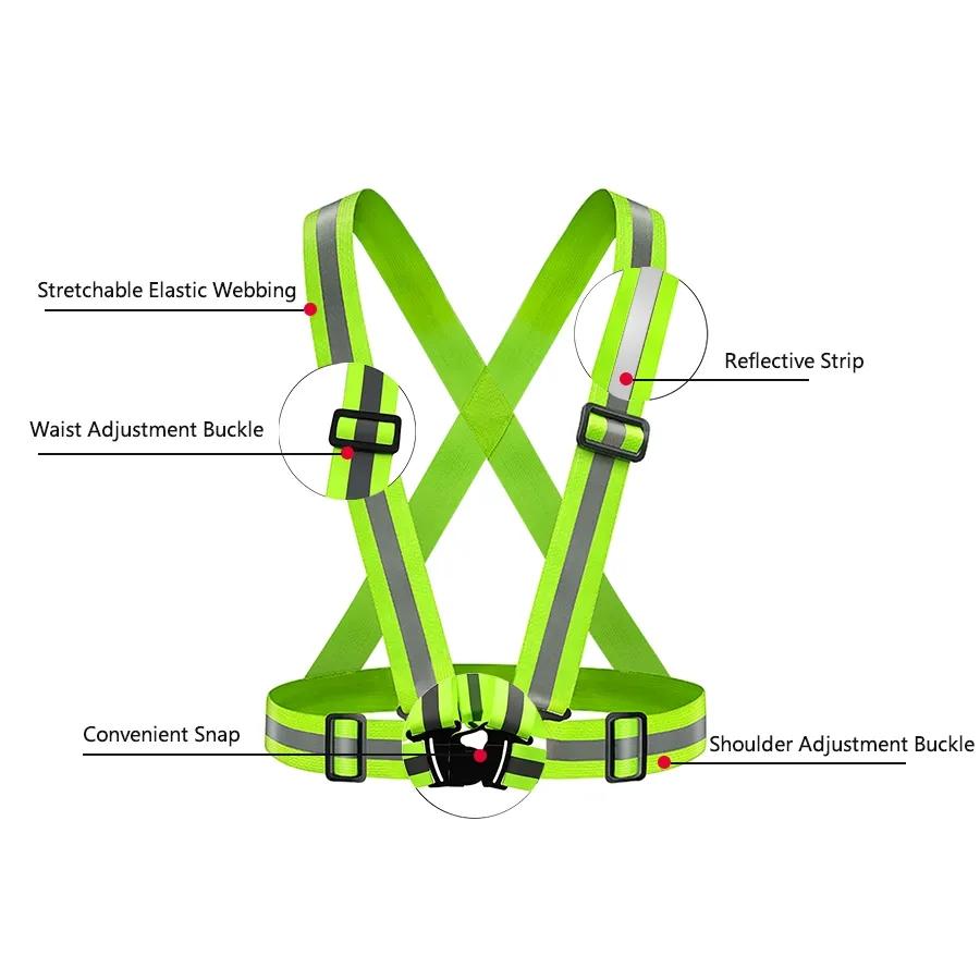 Outdoor Night Walking   Vests Highlight Adjustable Lightweight Reflective Vest Biking  Straps Waterproof Running Gea