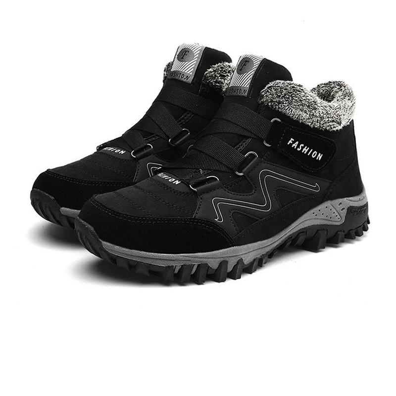 Унисекс высокие зимние теплые уличные водонепроницаемые зимние ботинки, удобная повседневная спортивная мужская обувь 35