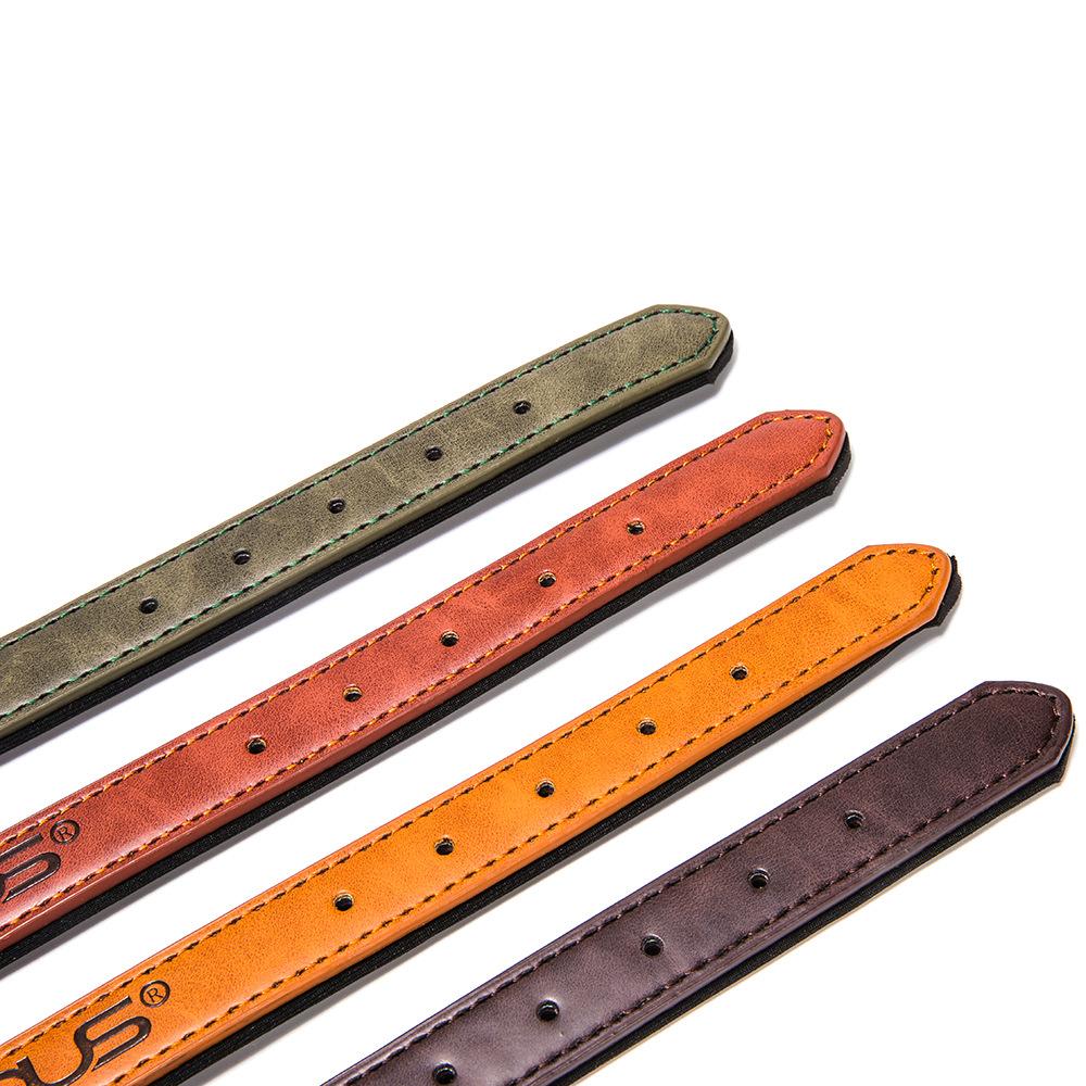 Nahast koera kaelarihm Pu veekindel koera pikkusevastane kaelarihm, trükitud kirjaga lemmiklooma kaelarihm