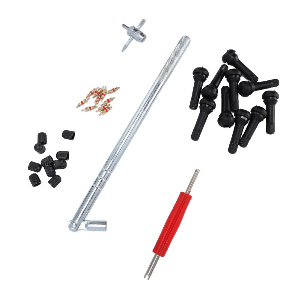 33 Stück Ventileinsatz-Installationsset Mühelose Anwendung Auslaufsicher Ventildüse Ventilkappenset für Fahrrad