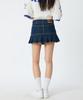 ANDTHEOTHER Pleated Denim Mini Skirt Blue