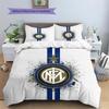 Set Copripiumino Trapuntato con Fantasia FC Internazionale Milano Decorazione per la Casa Regalo (1 * copripiumino + 2 * federe senza imbottitura)