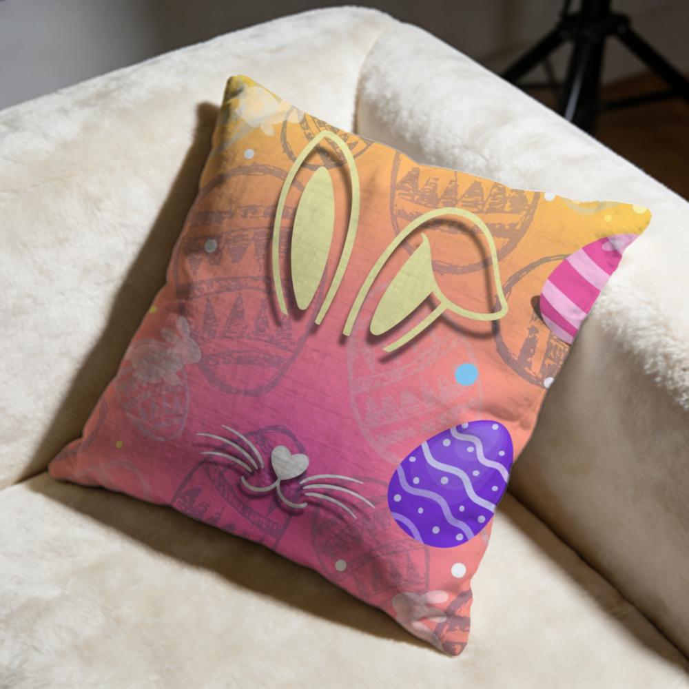 Easter Cushion Cover Soft Decorative Pillow Case Suitable for Bedroom Sofa Car Travel Use