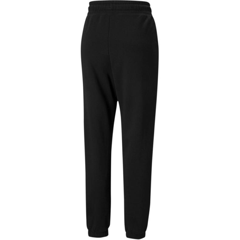 Puma Winterized Sweatpants Logo Print Loose Fit Drawstring Mid Rise Cuffed Knit Sports Pants Women Bottoms Black 848248-01
