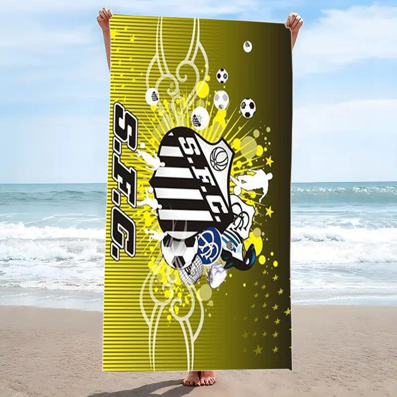 Santos FC Print Beach Towel, Large Soft Quick Dry Towel for Beach Camping Swimming