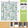 Blue Floral Shower Curtains,Cute Daisy Bathroom Curtain,Flower Washable Waterproof Polyester Fabric Bath Curtain Modern Aestheti