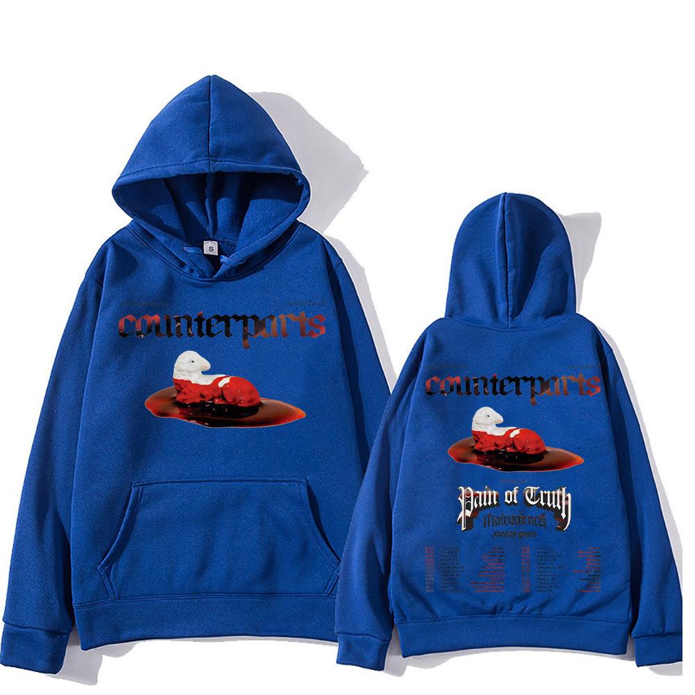 Counterparts Band The Heaven Let Them Die Tour Pullovers Women Men Unique Niche Hoodies Long Sleeve with Hooded Pullovers Casual