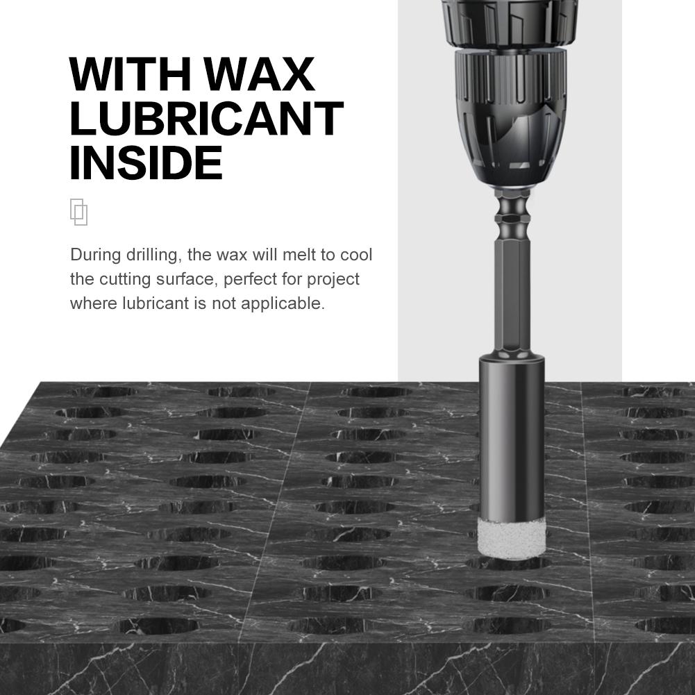 Sets Diamond Angle Grinder Bit Tile Cutter Hole Saw Tools Hexagonal Shank Diamond Drill Bit Dry Vacuum Brazed Drilling Core Bits