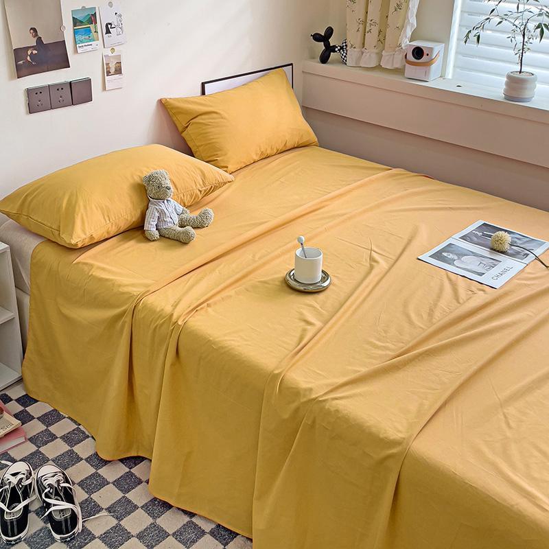Minimalist Solid Color Thick Bed Sheet For Household Student Dormitory Single Bed