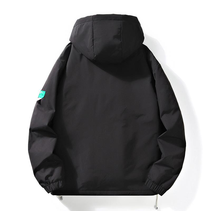 Giacca in Pile Ispessito da Uomo per Giovani Giacca da Uomo di Marca alla Moda Cool Bello Abbigliamento Autunnale e Invernale Pile Trend Giapponese Top